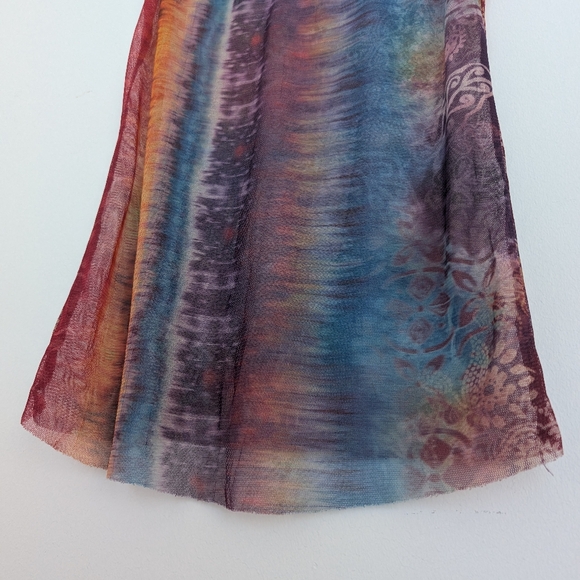 Vintage Express Rainbow Sheer Mesh Raw Hem Bow Detail Adjustable Cami Lace Trim - Picture 5 of 15